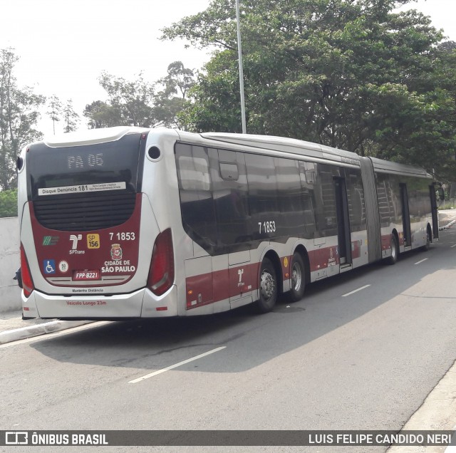 Viação Campo Belo 7 1853 na cidade de São Paulo, São Paulo, Brasil, por LUIS FELIPE CANDIDO NERI. Número da foto: #12645846.