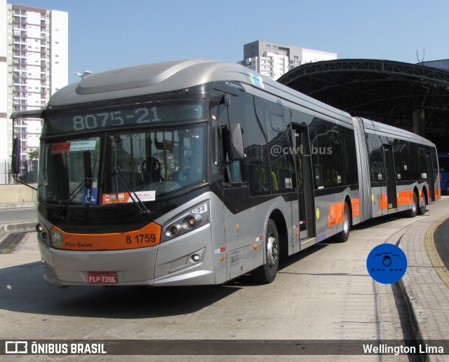 TRANSPPASS - Transporte de Passageiros 8 1759 na cidade de São Paulo, São Paulo, Brasil, por Wellington Lima. Número da foto: #12647957.