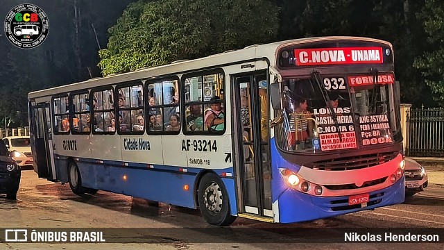 Viação Forte AF-93214 na cidade de Belém, Pará, Brasil, por Nikolas Henderson. Número da foto: #12646749.