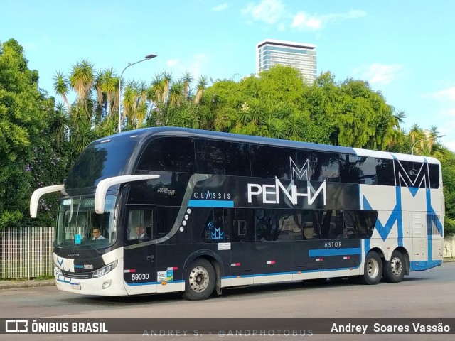 Empresa de Ônibus Nossa Senhora da Penha 59030 na cidade de Curitiba, Paraná, Brasil, por Andrey  Soares Vassão. Número da foto: #12645641.