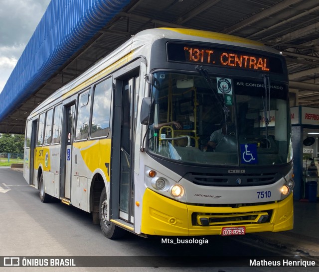 Autotrans Transportes Urbanos e Rodoviários 7510 na cidade de Uberlândia, Minas Gerais, Brasil, por Matheus Henrique. Número da foto: #12645703.