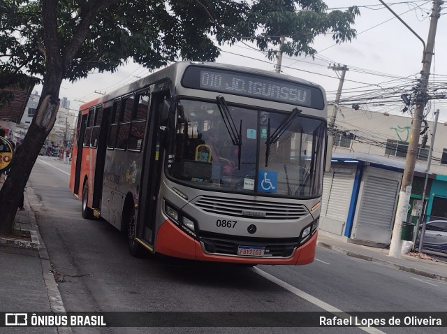 Viação Osasco 0867 na cidade de Osasco, São Paulo, Brasil, por Rafael Lopes de Oliveira. Número da foto: #12648108.