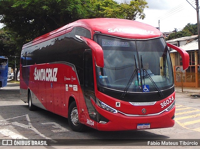 Viação Santa Cruz 36024 na cidade de Três Corações, Minas Gerais, Brasil, por Fábio Mateus Tibúrcio. Número da foto: #12650870.