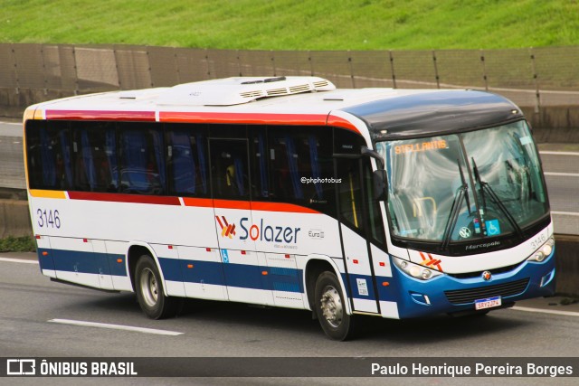 Solazer Transportes e Turismo 3146 na cidade de Resende, Rio de Janeiro, Brasil, por Paulo Henrique Pereira Borges. Número da foto: #12651385.