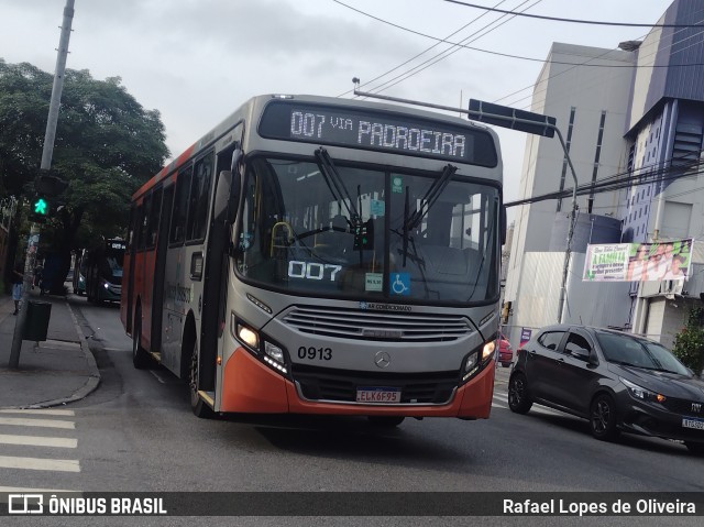 Viação Osasco 0913 na cidade de Osasco, São Paulo, Brasil, por Rafael Lopes de Oliveira. Número da foto: #12648090.