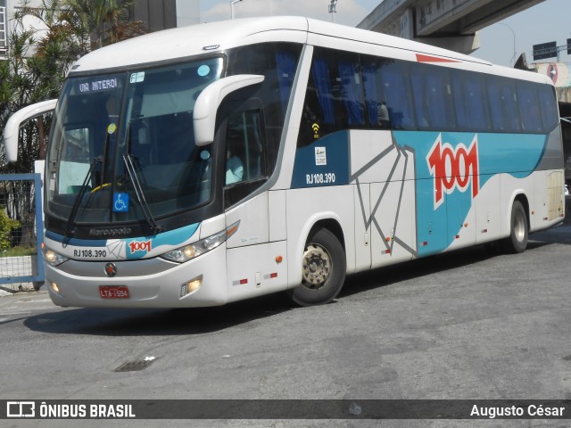 Auto Viação 1001 RJ 108.390 na cidade de Rio de Janeiro, Rio de Janeiro, Brasil, por Augusto César. Número da foto: #12649638.