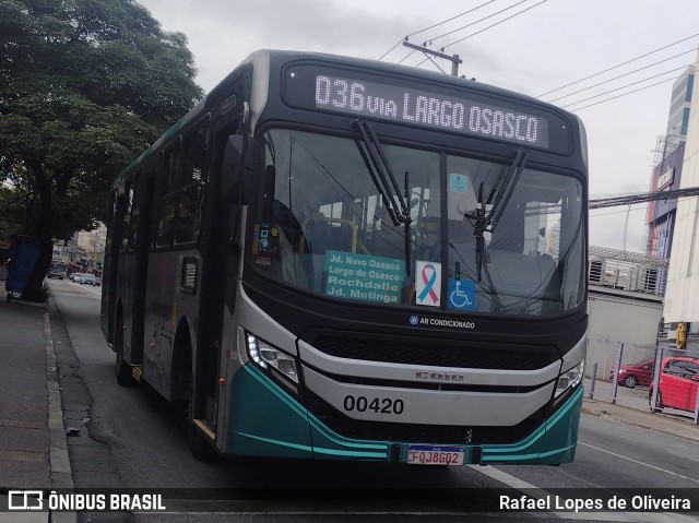 Auto Viação Urubupungá 00420 na cidade de Osasco, São Paulo, Brasil, por Rafael Lopes de Oliveira. Número da foto: #12648097.
