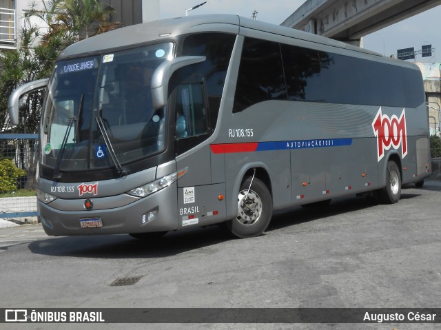 Auto Viação 1001 RJ 108.155 na cidade de Rio de Janeiro, Rio de Janeiro, Brasil, por Augusto César. Número da foto: #12650749.