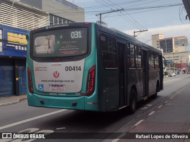 Auto Viação Urubupungá 00414 na cidade de Osasco, São Paulo, Brasil, por Rafael Lopes de Oliveira. Número da foto: #12649417.
