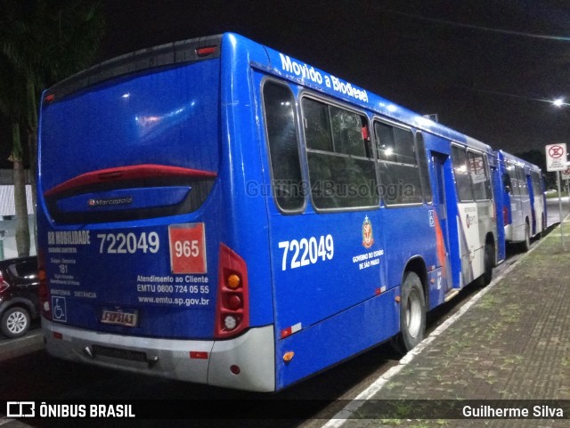 BR Mobilidade Baixada Santista 722049 na cidade de Praia Grande, São Paulo, Brasil, por Guilherme Silva. Número da foto: #12648375.