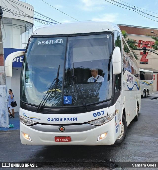 Viação Ouro e Prata 667 na cidade de Belém, Pará, Brasil, por Samara Goes. Número da foto: #12649554.