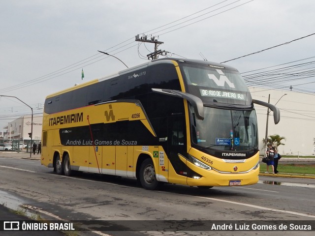 Viação Nova Itapemirim 40356 na cidade de Juiz de Fora, Minas Gerais, Brasil, por André Luiz Gomes de Souza. Número da foto: #12650805.