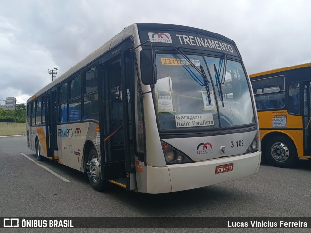 Viação Metrópole Paulista - Zona Leste 3 102 na cidade de Barueri, São Paulo, Brasil, por Lucas Vinicius Ferreira. Número da foto: #12649190.