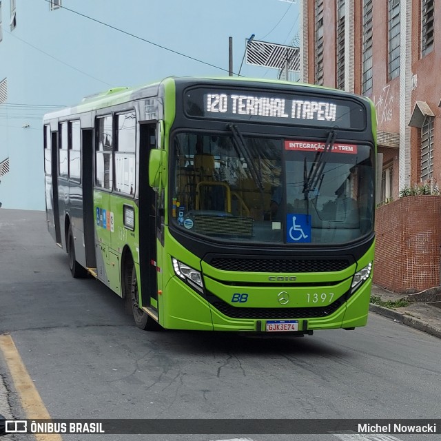 BB Transportes e Turismo 1397 na cidade de Itapevi, São Paulo, Brasil, por Michel Nowacki. Número da foto: #12651137.
