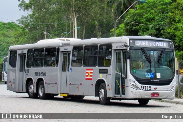BluMob - Concessionária de Transporte Urbano de Blumenau 9115 na cidade de Blumenau, Santa Catarina, Brasil, por Diego Lip. Número da foto: #12648471.