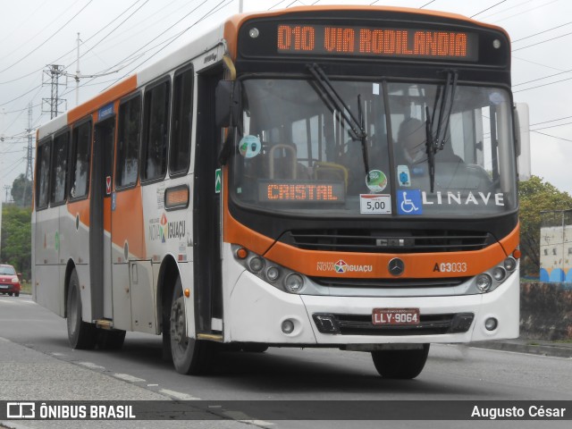 Linave Transportes A03033 na cidade de Nova Iguaçu, Rio de Janeiro, Brasil, por Augusto César. Número da foto: #12648998.