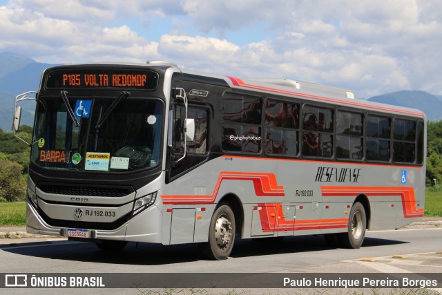 Viação Resendense RJ 192.033 na cidade de Resende, Rio de Janeiro, Brasil, por Paulo Henrique Pereira Borges. Número da foto: #12651333.