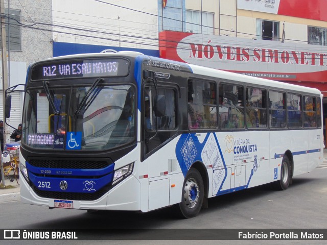 ATT - Atlântico Transportes e Turismo - Vitória da Conquista 2512 na cidade de Vitória da Conquista, Bahia, Brasil, por Fabrício Portella Matos. Número da foto: #12652597.