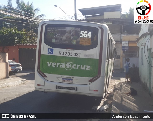 Viação Vera Cruz RJ 205.031 na cidade de Duque de Caxias, Rio de Janeiro, Brasil, por Anderson Nascimento . Número da foto: #12653680.