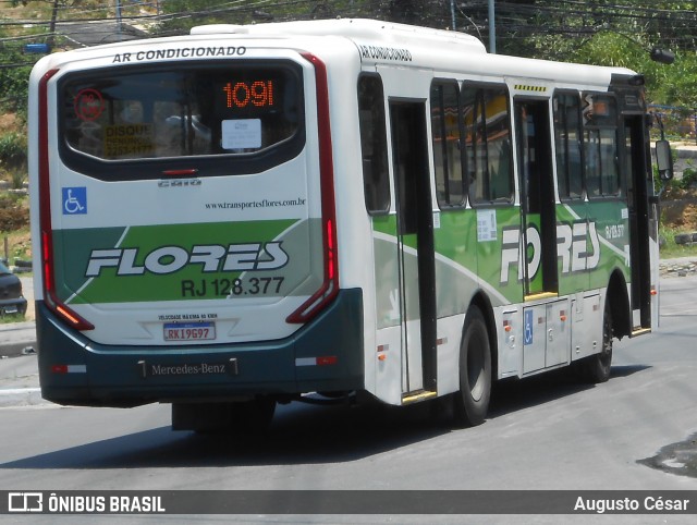 Transportes Flores RJ 128.377 na cidade de São João de Meriti, Rio de Janeiro, Brasil, por Augusto César. Número da foto: #12655271.