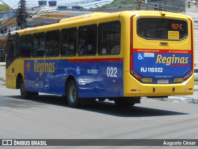 Auto Viação Reginas RJ 110.022 na cidade de São João de Meriti, Rio de Janeiro, Brasil, por Augusto César. Número da foto: #12655286.