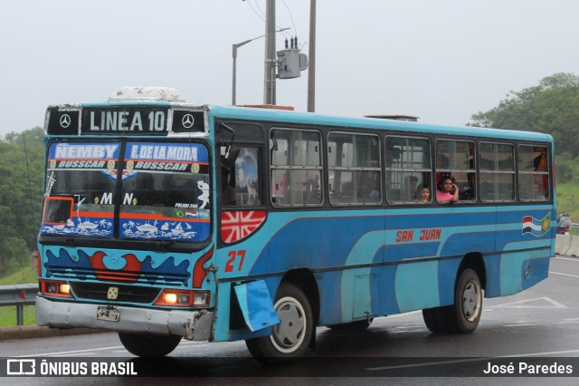 Empresa de Transporte San Juan S.A. - Linea 10 27 na cidade de Caacupé, Cordillera, Paraguai, por José Paredes. Número da foto: #12654784.
