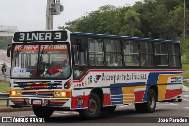 Transporte Leticia S.R.L. - Línea 3 12 na cidade de Caacupé, Cordillera, Paraguai, por José Paredes. Número da foto: #12654810.
