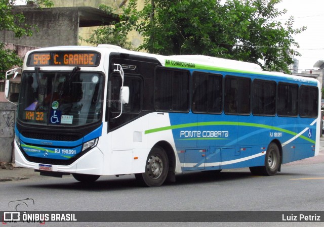 Viação Ponte Coberta RJ 190.091 na cidade de Nova Iguaçu, Rio de Janeiro, Brasil, por Luiz Petriz. Número da foto: #12654413.