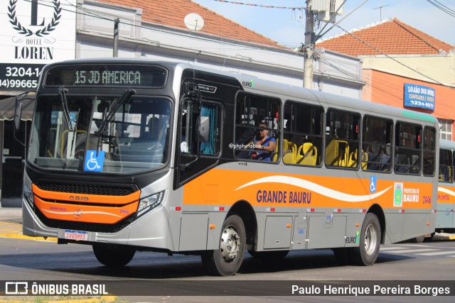 Transportes Coletivos Grande Bauru 2446 na cidade de Bauru, São Paulo, Brasil, por Paulo Henrique Pereira Borges. Número da foto: #12655776.