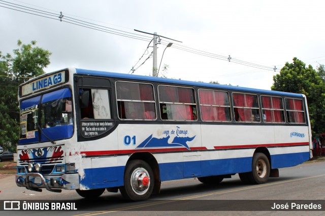 Empresa De Transporte Avay - Linea 63 01 na cidade de Caacupé, Cordillera, Paraguai, por José Paredes. Número da foto: #12654653.