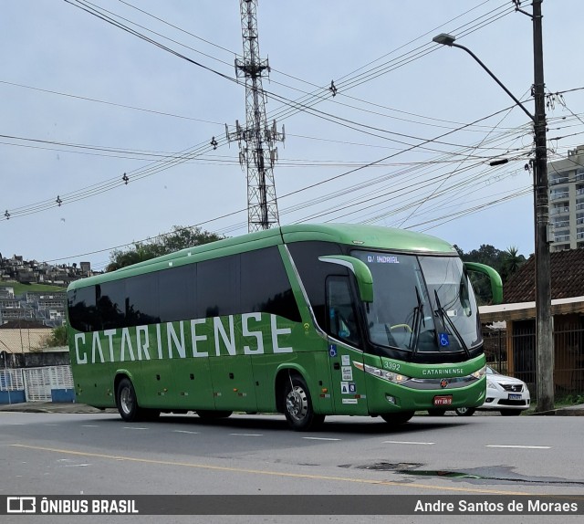 Auto Viação Catarinense 3392 na cidade de Joinville, Santa Catarina, Brasil, por Andre Santos de Moraes. Número da foto: #12607183.