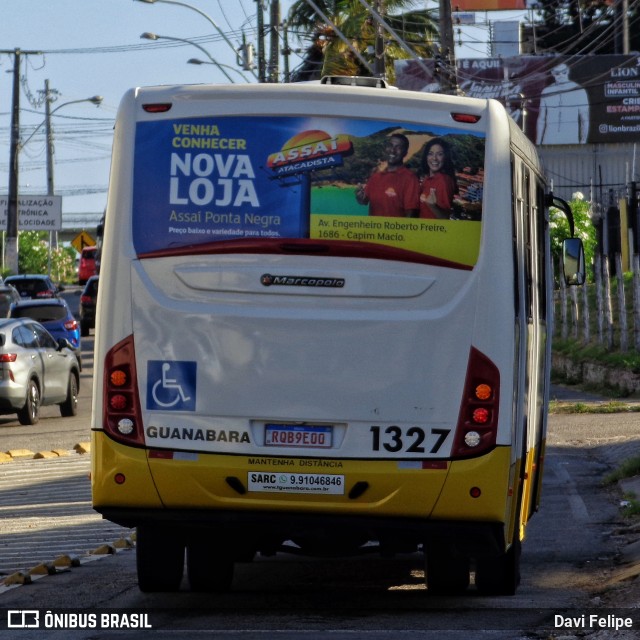Transportes Guanabara 1327 na cidade de Natal, Rio Grande do Norte, Brasil, por Davi Felipe. Número da foto: #12609844.