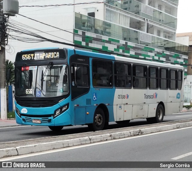 Viação Praia Sol 12161 na cidade de Vila Velha, Espírito Santo, Brasil, por Sergio Corrêa. Número da foto: #12609214.