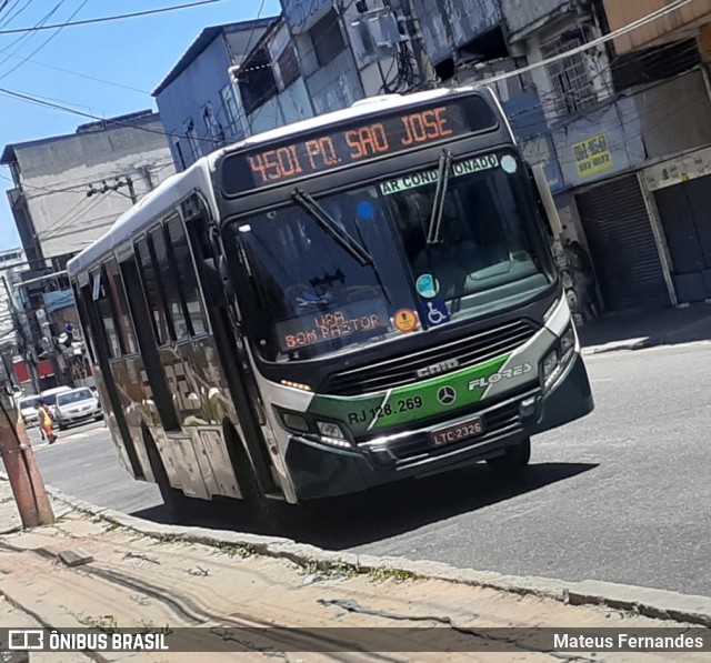 Transportes Flores RJ 128.269 na cidade de Belford Roxo, Rio de Janeiro, Brasil, por Mateus Fernandes. Número da foto: #12606945.