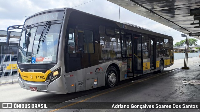 Viação Metrópole Paulista - Zona Leste 3 1603 na cidade de São Paulo, São Paulo, Brasil, por Adriano Gonçalves Soares Dos Santos. Número da foto: #12608141.