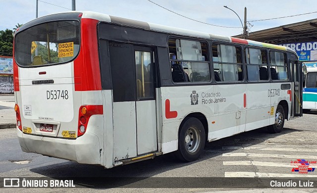 Transportes Campo Grande D53748 na cidade de Rio de Janeiro, Rio de Janeiro, Brasil, por Claudio Luiz. Número da foto: #12609701.