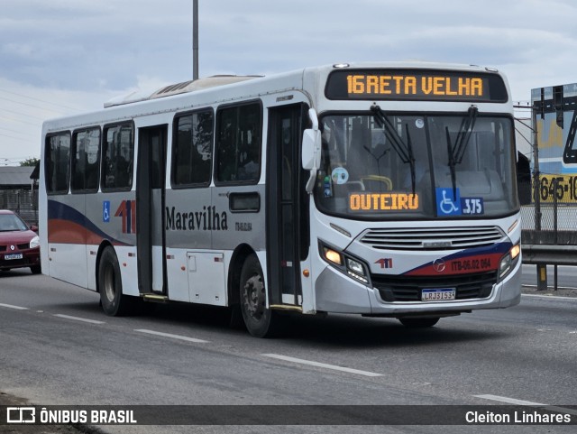 Maravilha Auto Ônibus ITB-06.02.064 na cidade de Itaboraí, Rio de Janeiro, Brasil, por Cleiton Linhares. Número da foto: #12608672.
