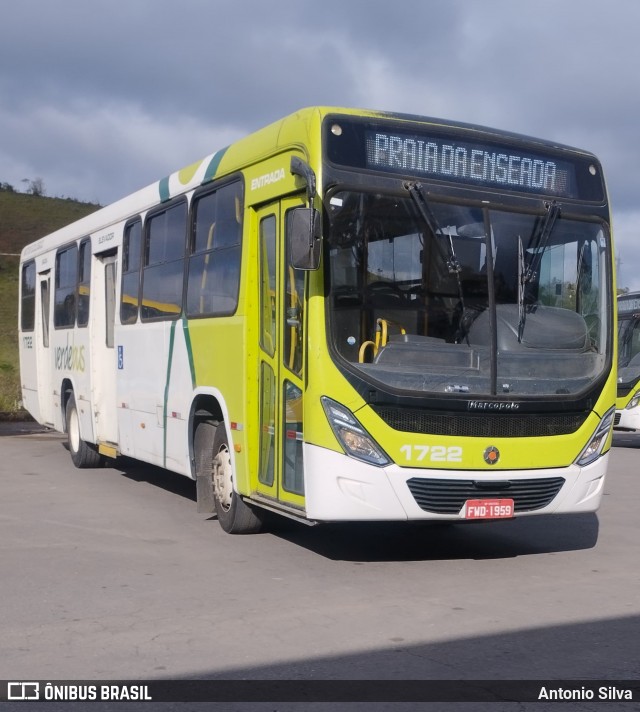 Expresso Verde Bus 1722 na cidade de Viçosa, Minas Gerais, Brasil, por Antonio Silva. Número da foto: #12608414.