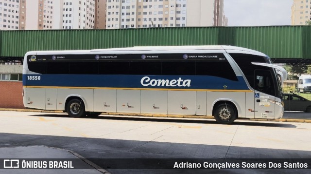 Viação Cometa 18550 na cidade de São Paulo, São Paulo, Brasil, por Adriano Gonçalves Soares Dos Santos. Número da foto: #12607220.