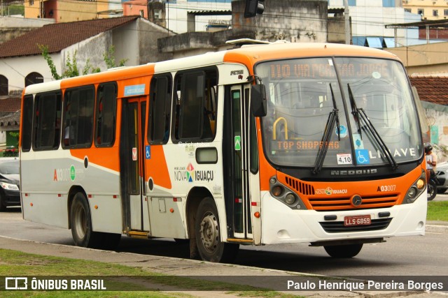 Linave Transportes A03007 na cidade de Nova Iguaçu, Rio de Janeiro, Brasil, por Paulo Henrique Pereira Borges. Número da foto: #12608818.