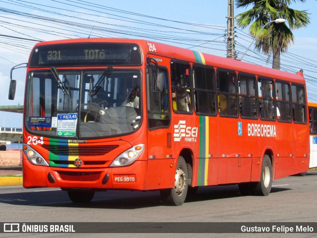 Borborema Imperial Transportes 264 na cidade de Recife, Pernambuco, Brasil, por Gustavo Felipe Melo. Número da foto: #12607107.