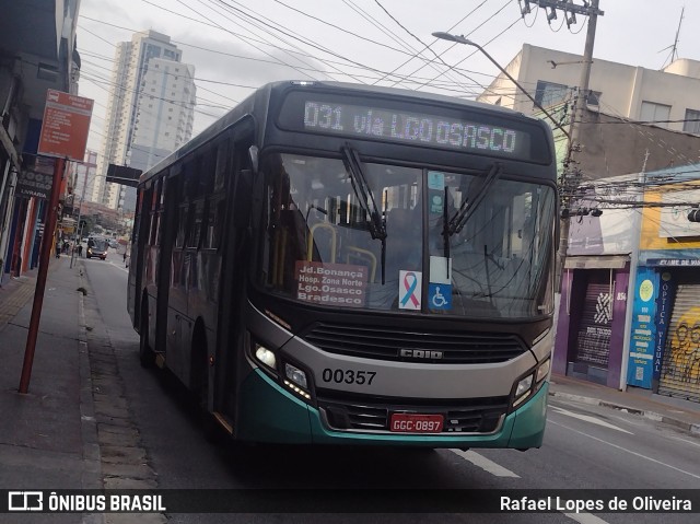 Auto Viação Urubupungá 00357 na cidade de Osasco, São Paulo, Brasil, por Rafael Lopes de Oliveira. Número da foto: #12657787.