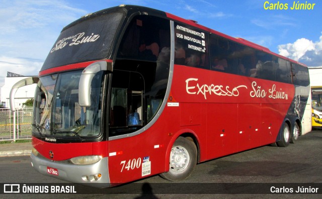 Expresso São Luiz 7400 na cidade de Goiânia, Goiás, Brasil, por Carlos Júnior. Número da foto: #12658557.