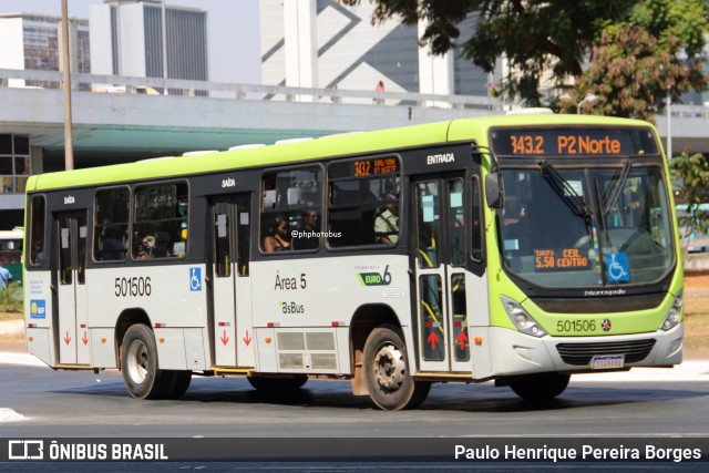 BsBus Mobilidade 501506 na cidade de Brasília, Distrito Federal, Brasil, por Paulo Henrique Pereira Borges. Número da foto: #12659039.