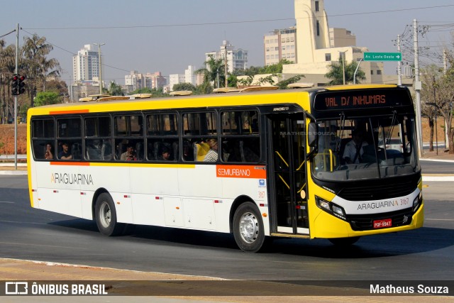 Viação Araguarina 3167 na cidade de Goiânia, Goiás, Brasil, por Matheus Souza. Número da foto: #12658685.