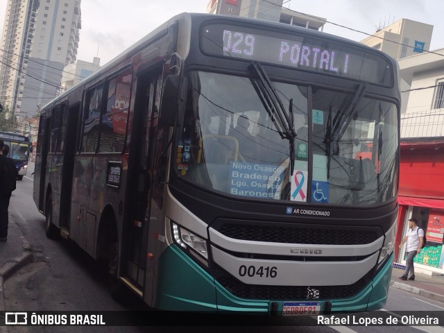 Auto Viação Urubupungá 00416 na cidade de Osasco, São Paulo, Brasil, por Rafael Lopes de Oliveira. Número da foto: #12657799.