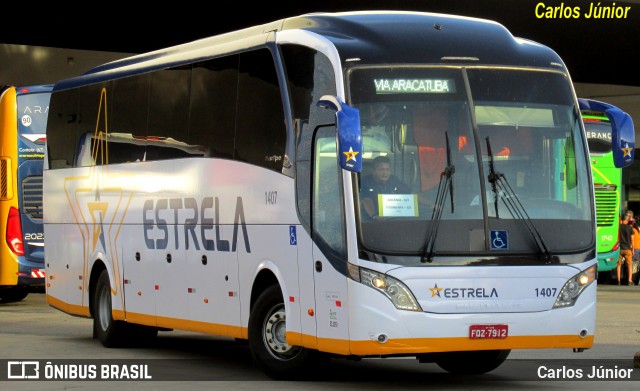 Viação Estrela 1407 na cidade de Goiânia, Goiás, Brasil, por Carlos Júnior. Número da foto: #12658491.