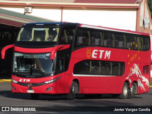 ETM - Empresa de Transporte Maullín 426 na cidade de Temuco, Cautín, Araucanía, Chile, por Javier Vargas Candia. Número da foto: #12656394.