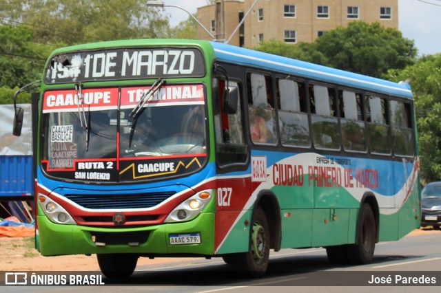 1º de Marzo - Empresa de Transporte y Turismo Ciudad Primero de Marzo 027 na cidade de Caacupé, Cordillera, Paraguai, por José Paredes. Número da foto: #12657353.