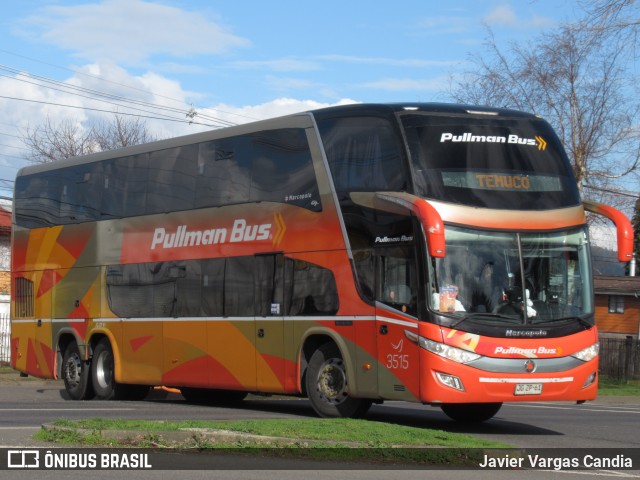Pullman Bus 3515 na cidade de Temuco, Cautín, Araucanía, Chile, por Javier Vargas Candia. Número da foto: #12656396.